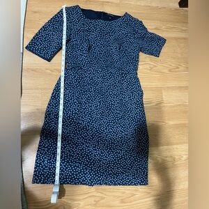 Woman’s warm polka dot dress with pockets